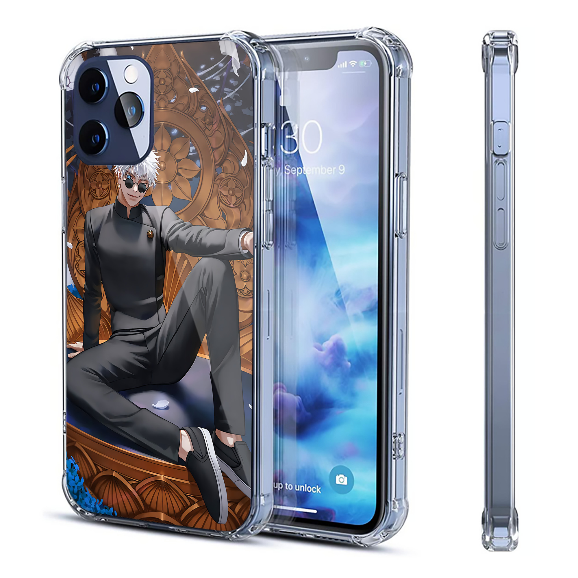 （画像用） 呪術廻戦 Jujutsu Kaisen 【iPhone 12シリーズ対応】透明スマホケース（クリアソフトケース）